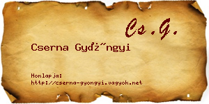 Cserna Gyöngyi névjegykártya