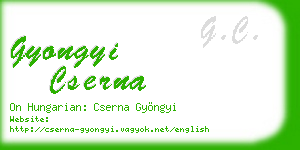 gyongyi cserna business card